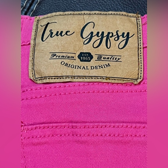 NWT True Gypsy Cut Off Jean Shorts Hot Pink Daisy Dukes Size 1 Barbiecore - Picture 5 of 8